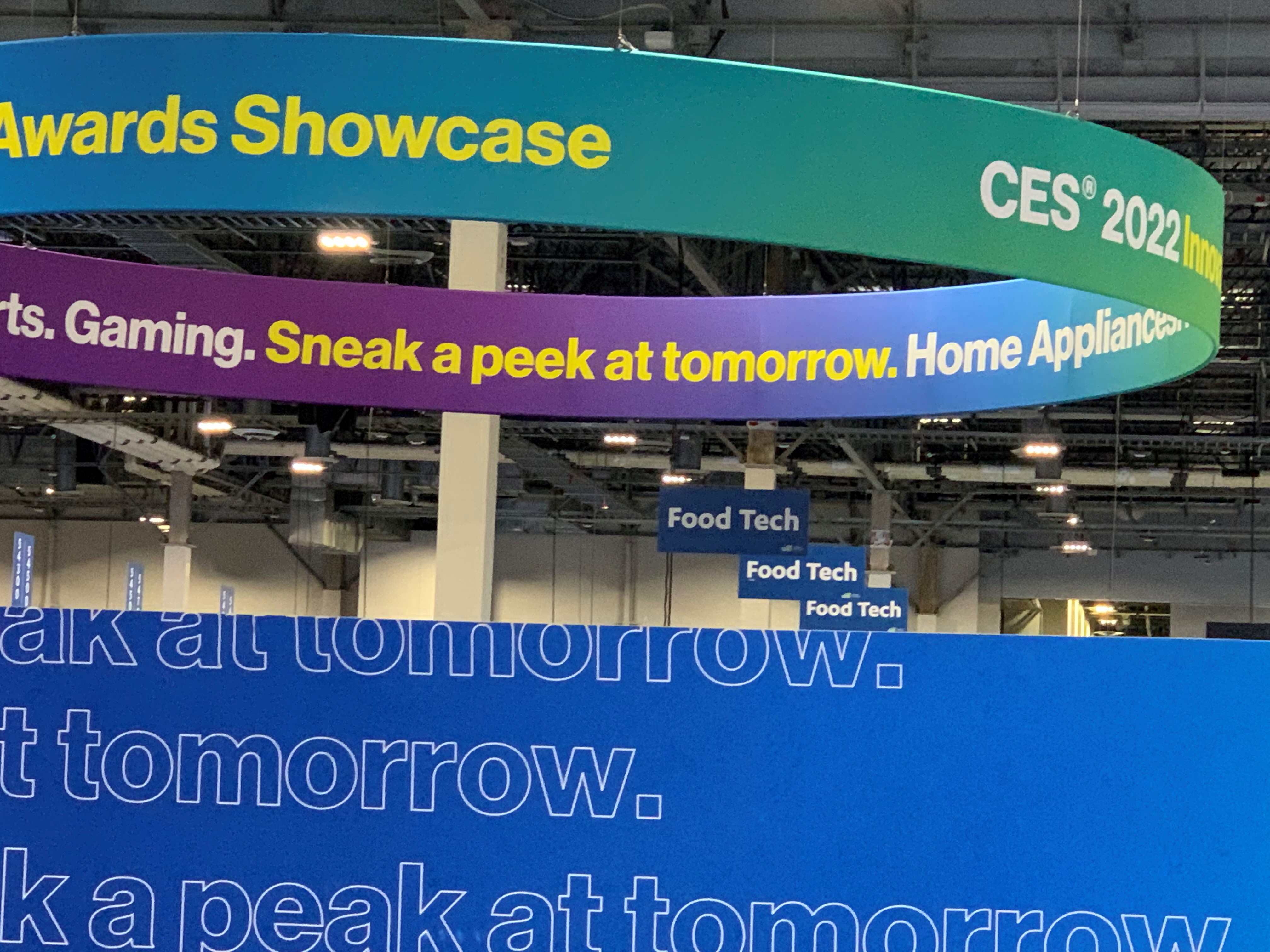 CES exhibit floor food tech banner