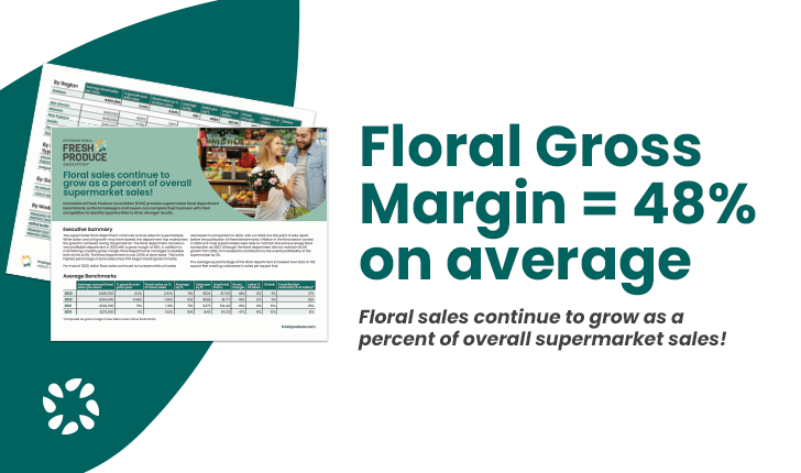 Sample reports stating: Floral Gros Margin = 48% on average.