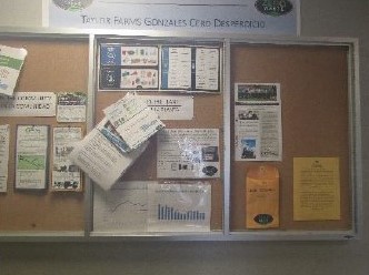 Employee bulletin board.